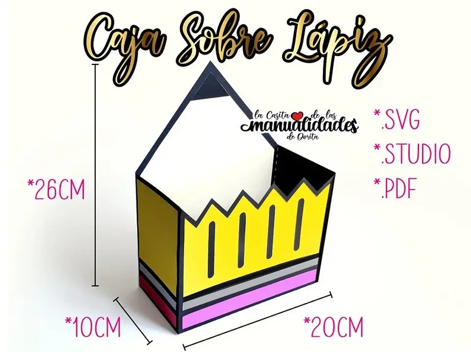 Arquivo de Corte Caixa Envelope Lápis 1