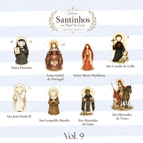 Kit Santos em Papel de Carta (Vol.9) — Santos da Misericórdia e da Caridade