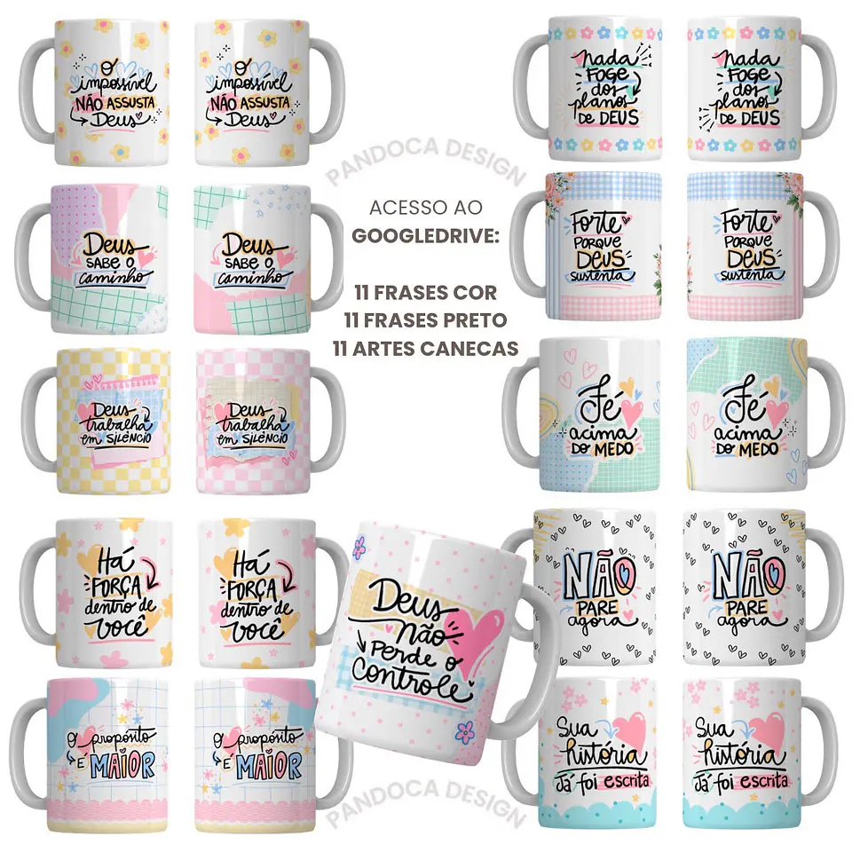 Frases Básicas Curtas + Arte Canecas 5
