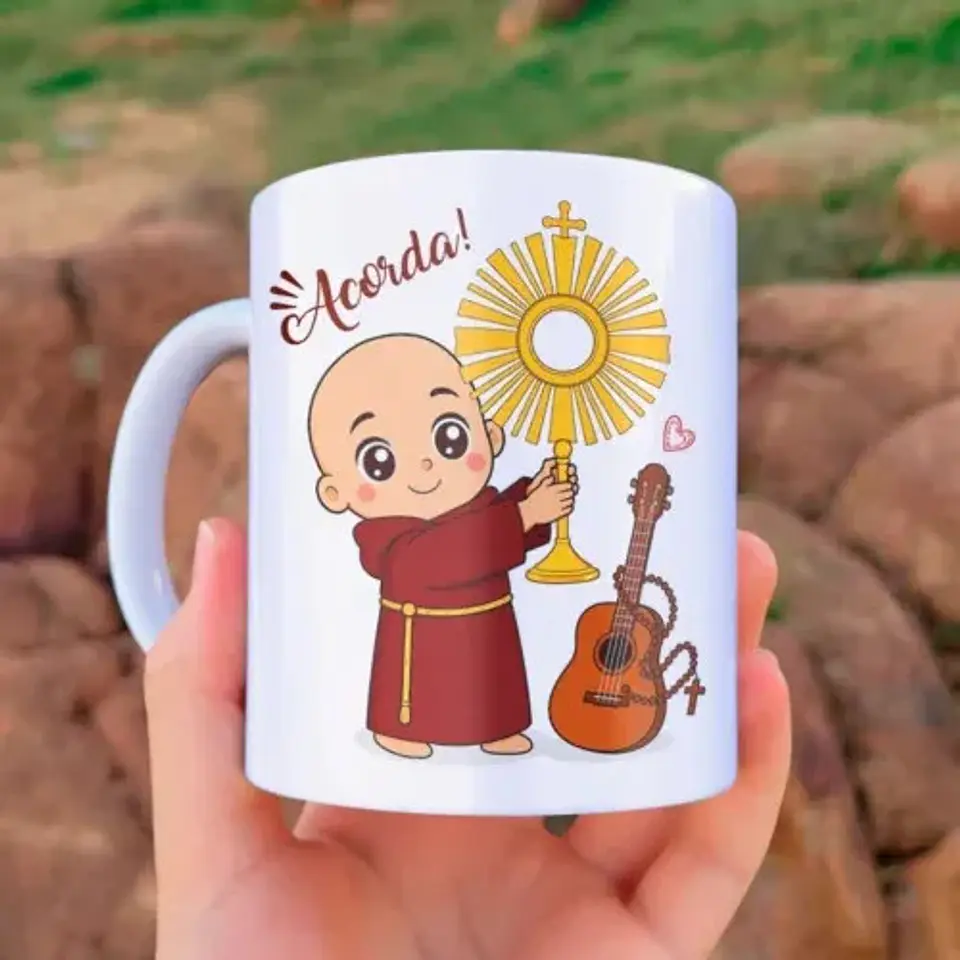 Arte Para Caneca Frei Gilson 40 Dias Com São Miguel Arcanjo – Arquivo Digital Sublimação 4