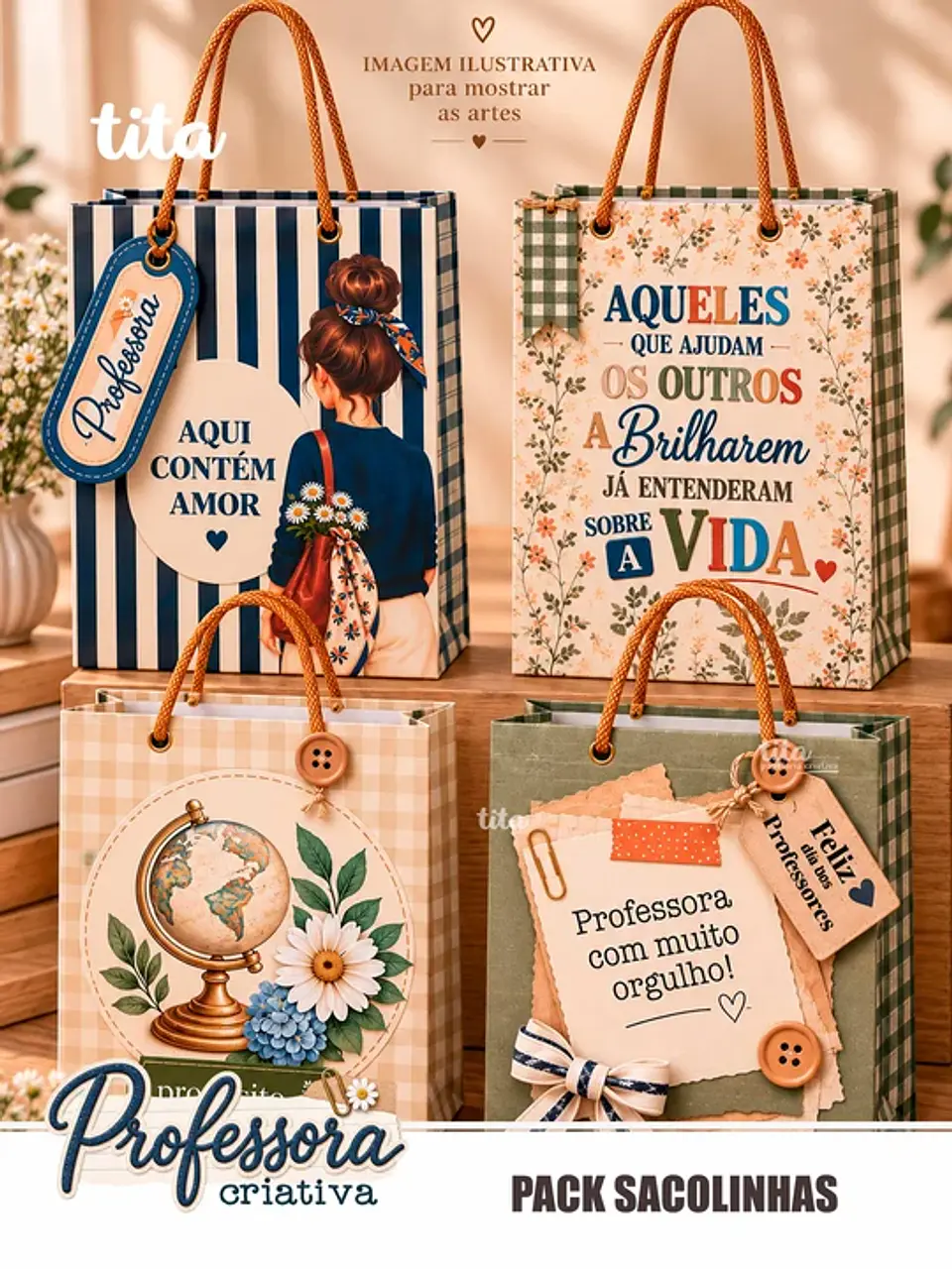 Professora Criativa 2026 – Pack Sacolinhas 3