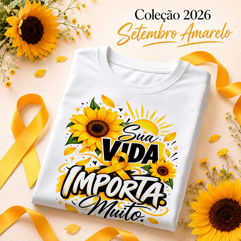 Arte Camiseta Setembro Amarelo