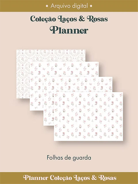 Planner Coleção Laços & Rosas Costura