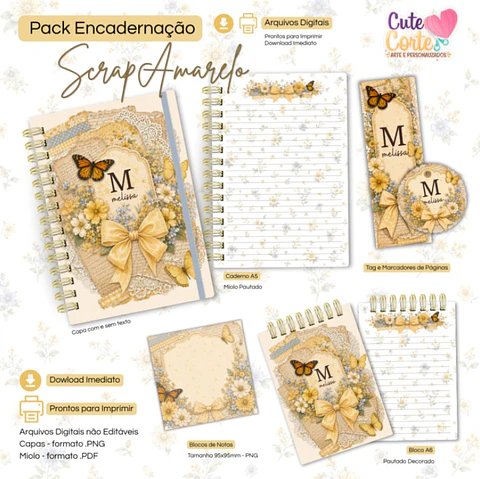 Arquivo Caderno Scrap Amarelo