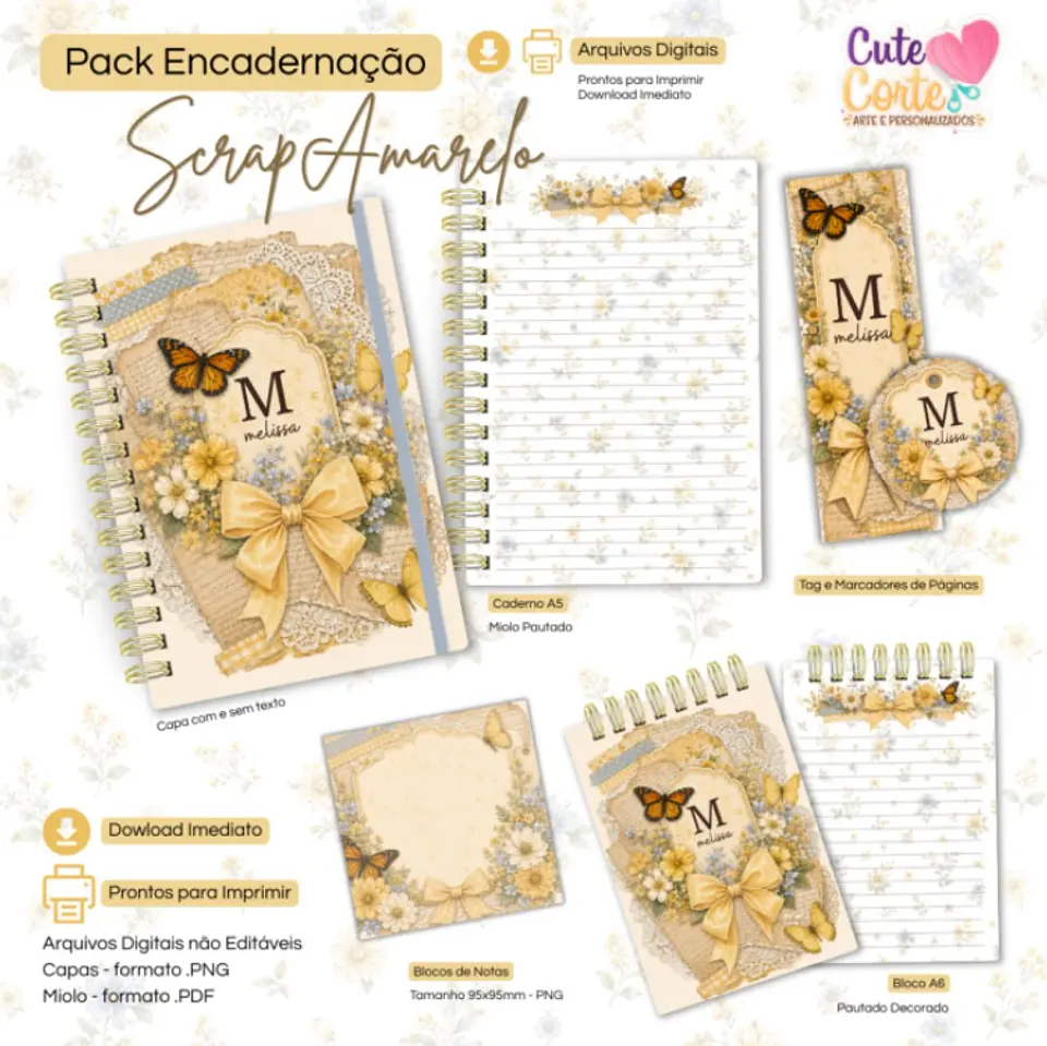 Arquivo Caderno Scrap Amarelo 1