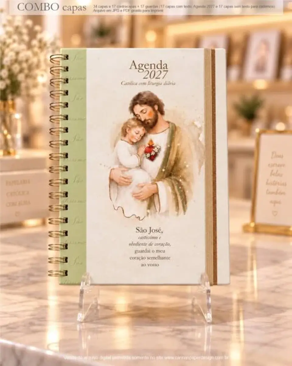 Arquivo Digital COMBO 2 CAPAS A5 para Agendas e Cadernos Santos nova versão 4