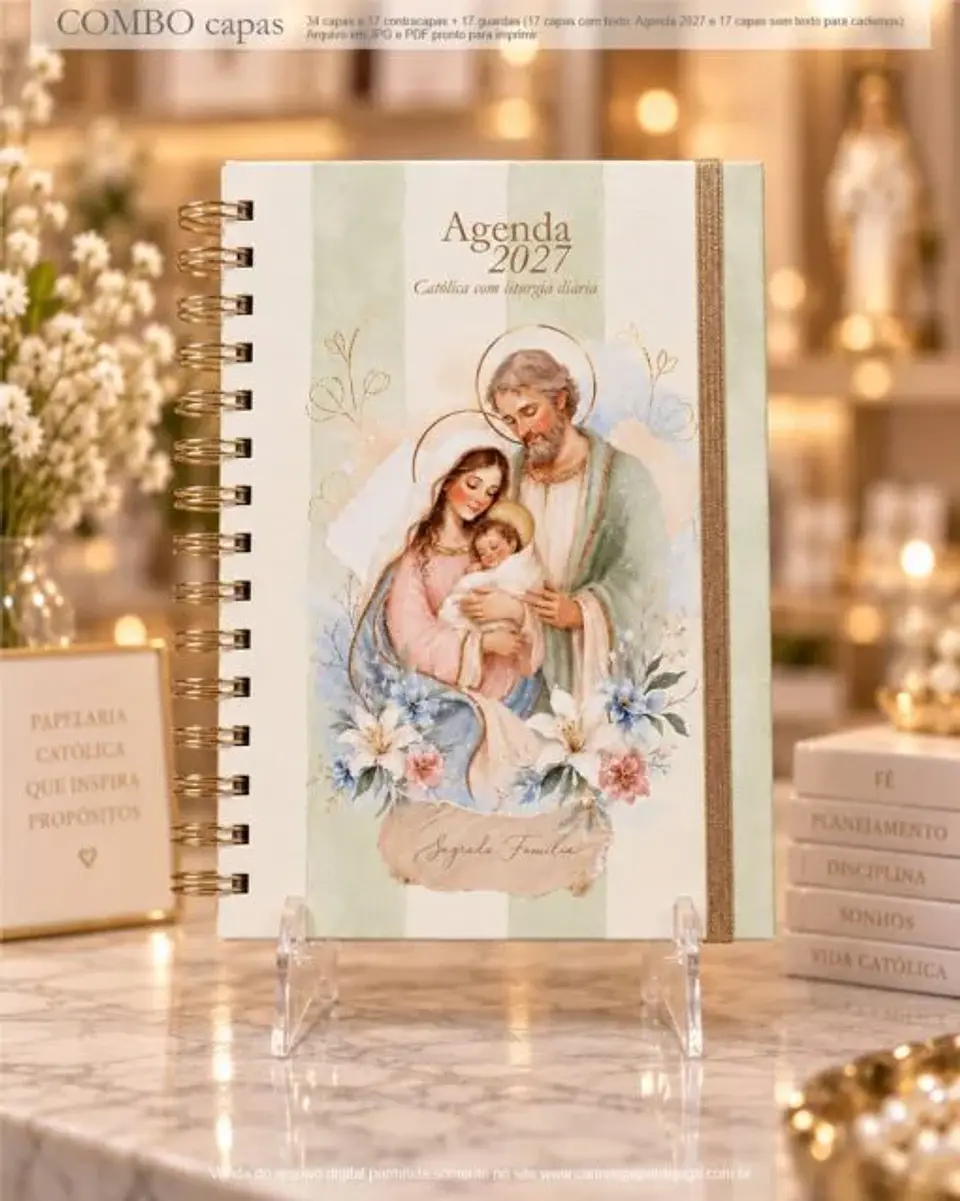 Arquivo Digital COMBO 2 CAPAS A5 para Agendas e Cadernos Santos nova versão 8