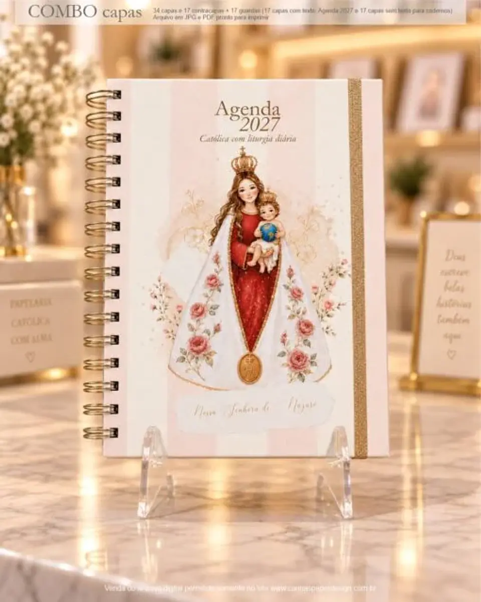 Arquivo Digital COMBO 2 CAPAS A5 para Agendas e Cadernos Santos nova versão 12