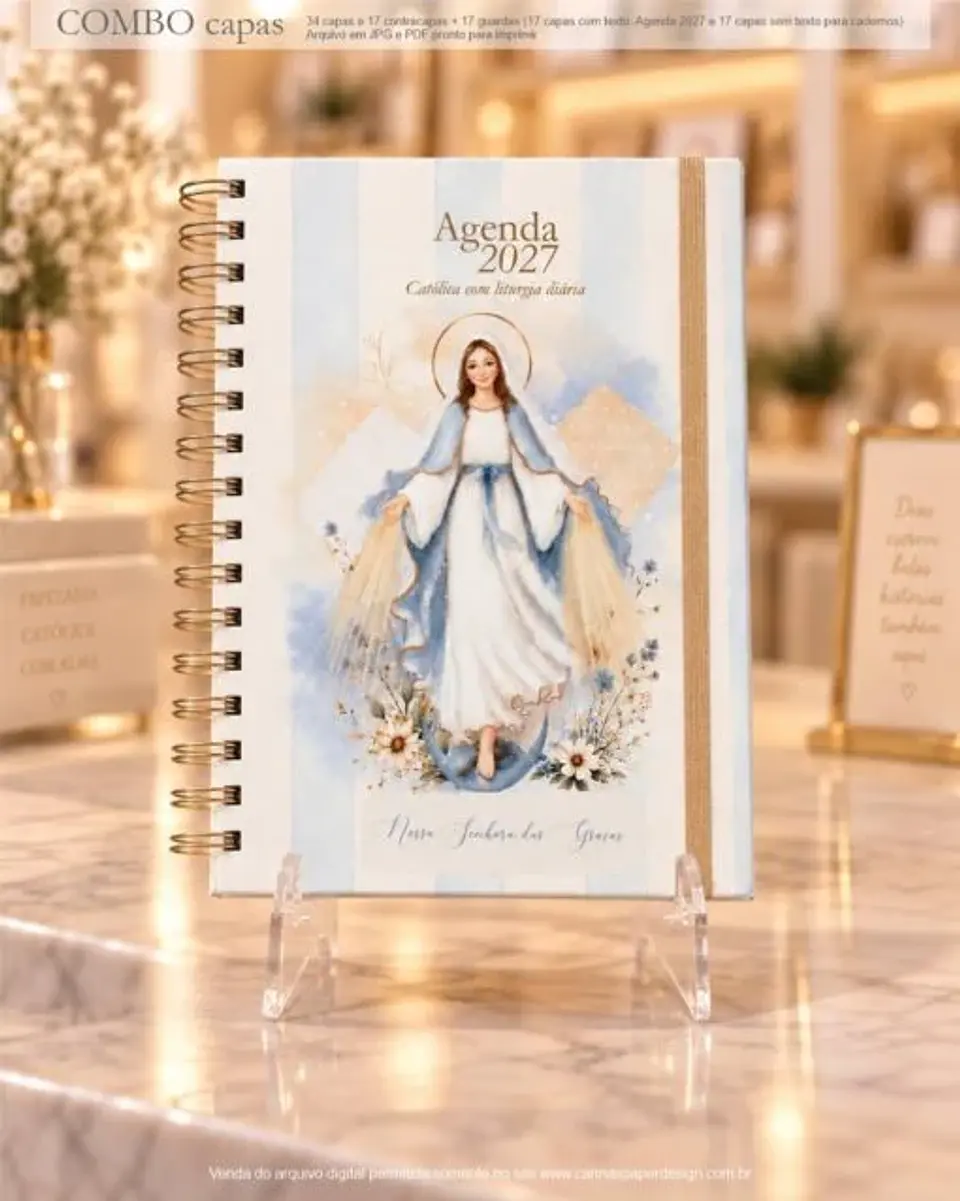 Arquivo Digital COMBO 2 CAPAS A5 para Agendas e Cadernos Santos nova versão 16