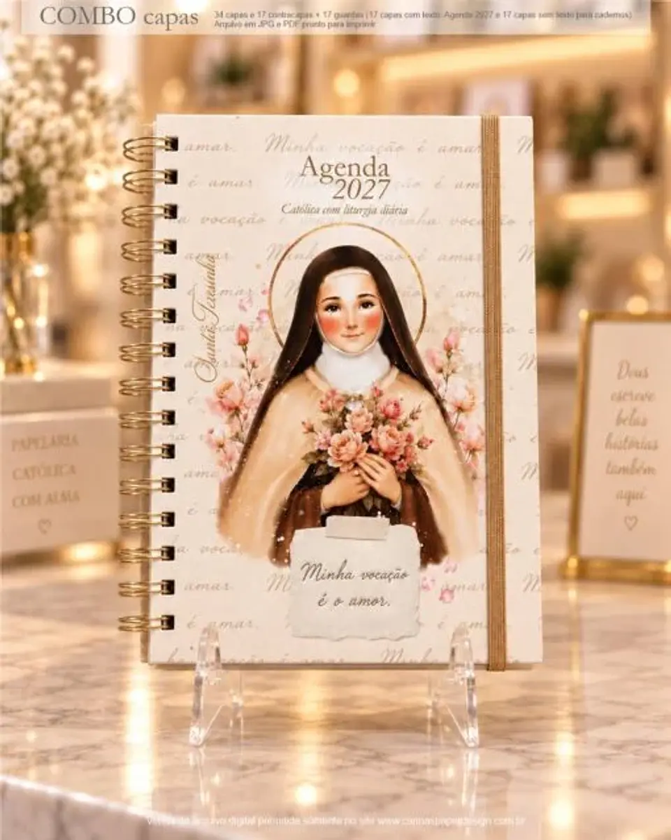 Arquivo Digital COMBO 2 CAPAS A5 para Agendas e Cadernos Santos nova versão 17