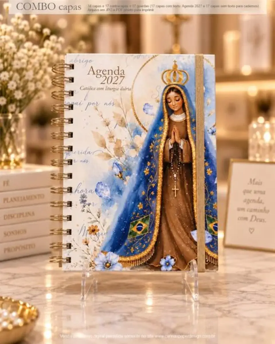 Arquivo Digital COMBO 2 CAPAS A5 para Agendas e Cadernos Santos nova versão 18