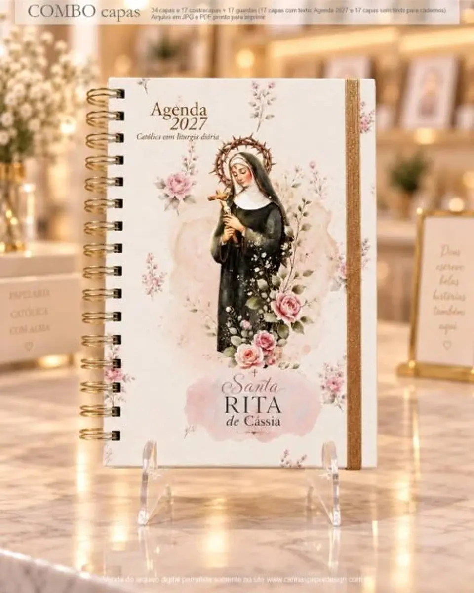 Arquivo Digital COMBO 2 CAPAS A5 para Agendas e Cadernos Santos nova versão 19