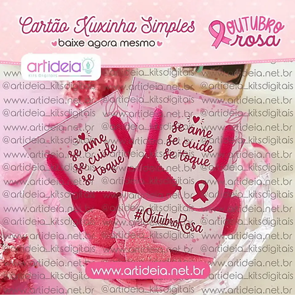 Arquivo Digital – Cartão Xuxinha Simples Outubro Rosa 1