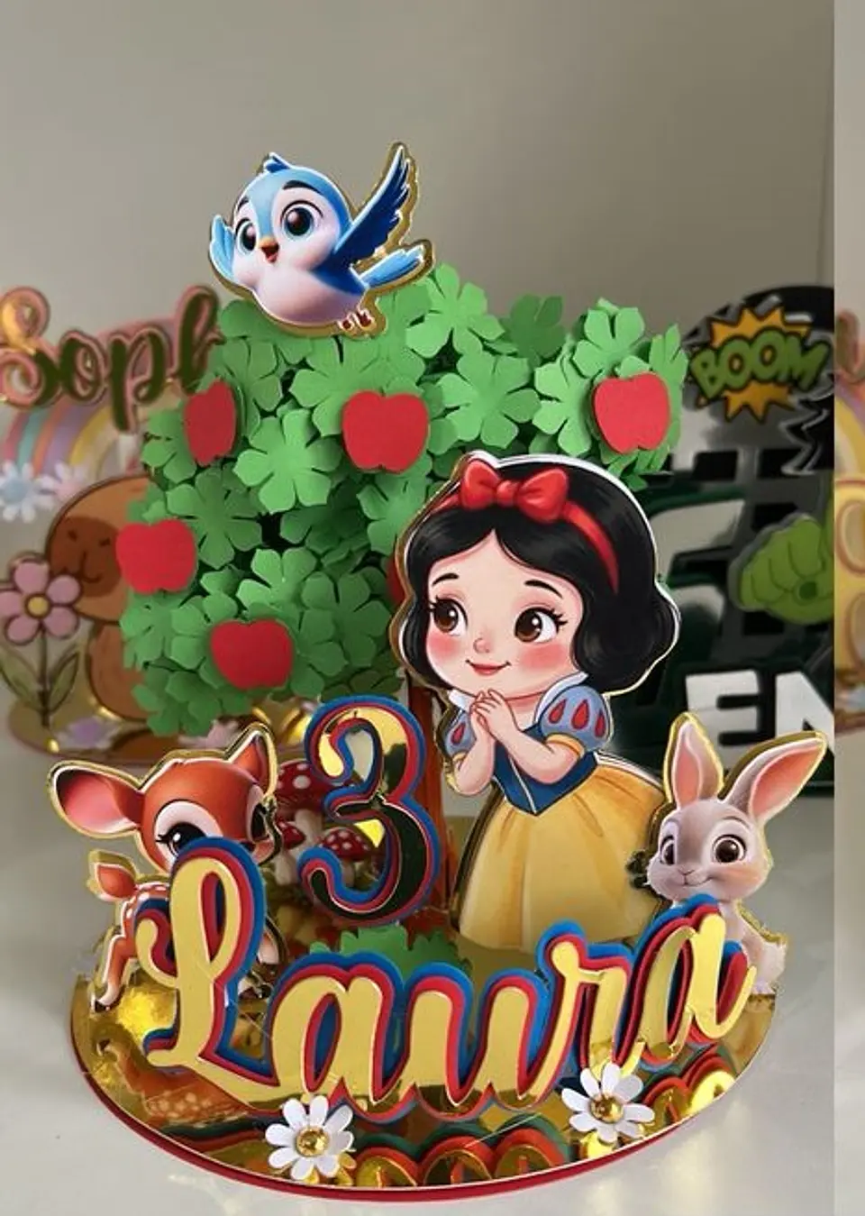 Arquivo de Corte Topo de Bolo Branca de Neve 1
