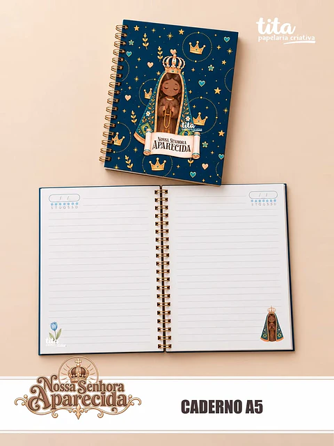 Santos – Nossa Senhora Aparecida – Encadernação (Tita)