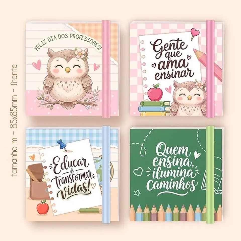 Capas para bloco (tipo post-it) – 3 tamanhos – Professores 2026 6