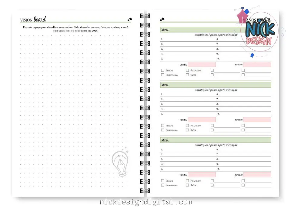 Miolo digital – Planner Spring Permanente 3