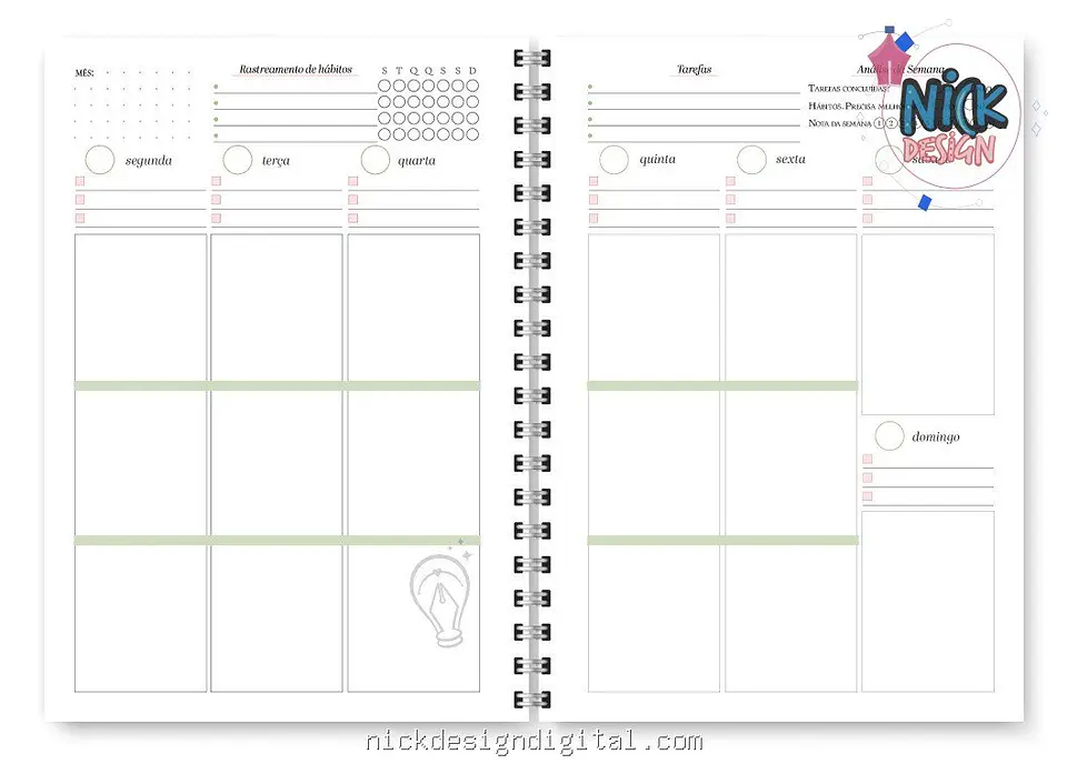 Miolo digital – Planner Spring Permanente 5