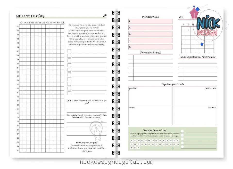 Miolo digital – Planner Spring Permanente 7