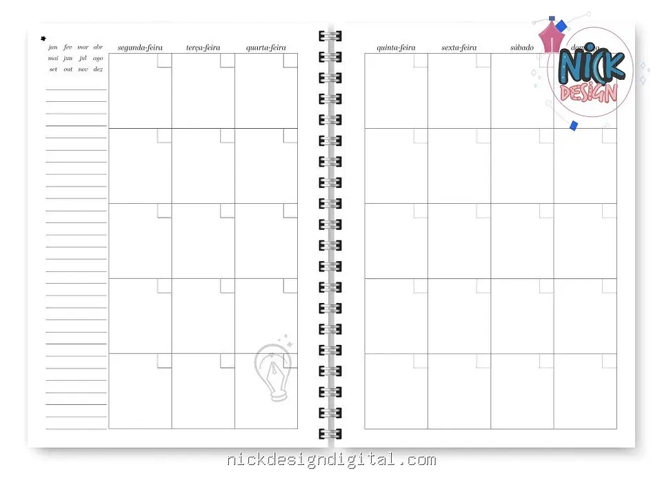 Miolo digital – Planner Spring Permanente 8