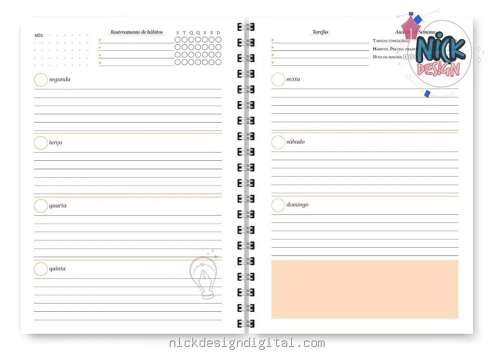 Miolo digital – Planner Spring Permanente 12