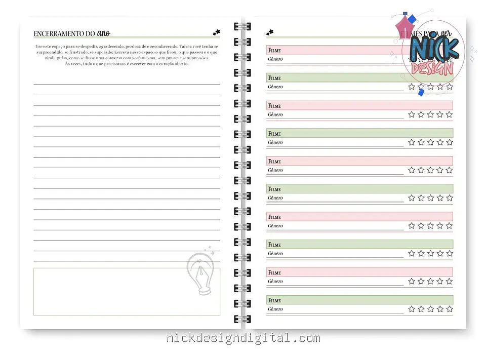Miolo digital – Planner Spring Permanente 14