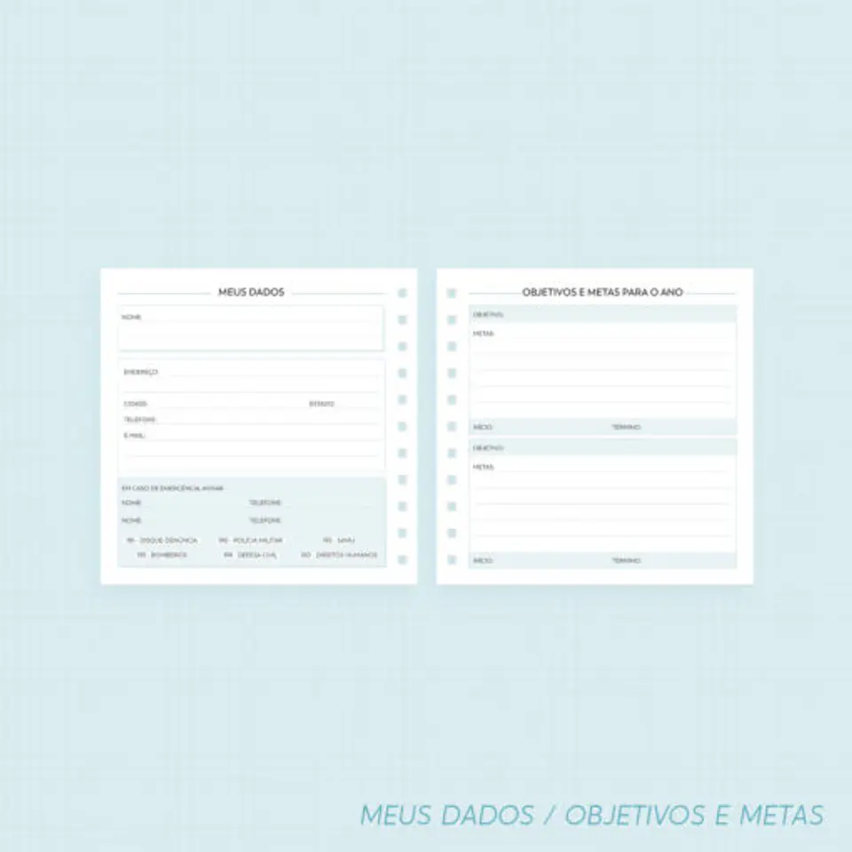 Planner Slim | Não Datado – Mini 7