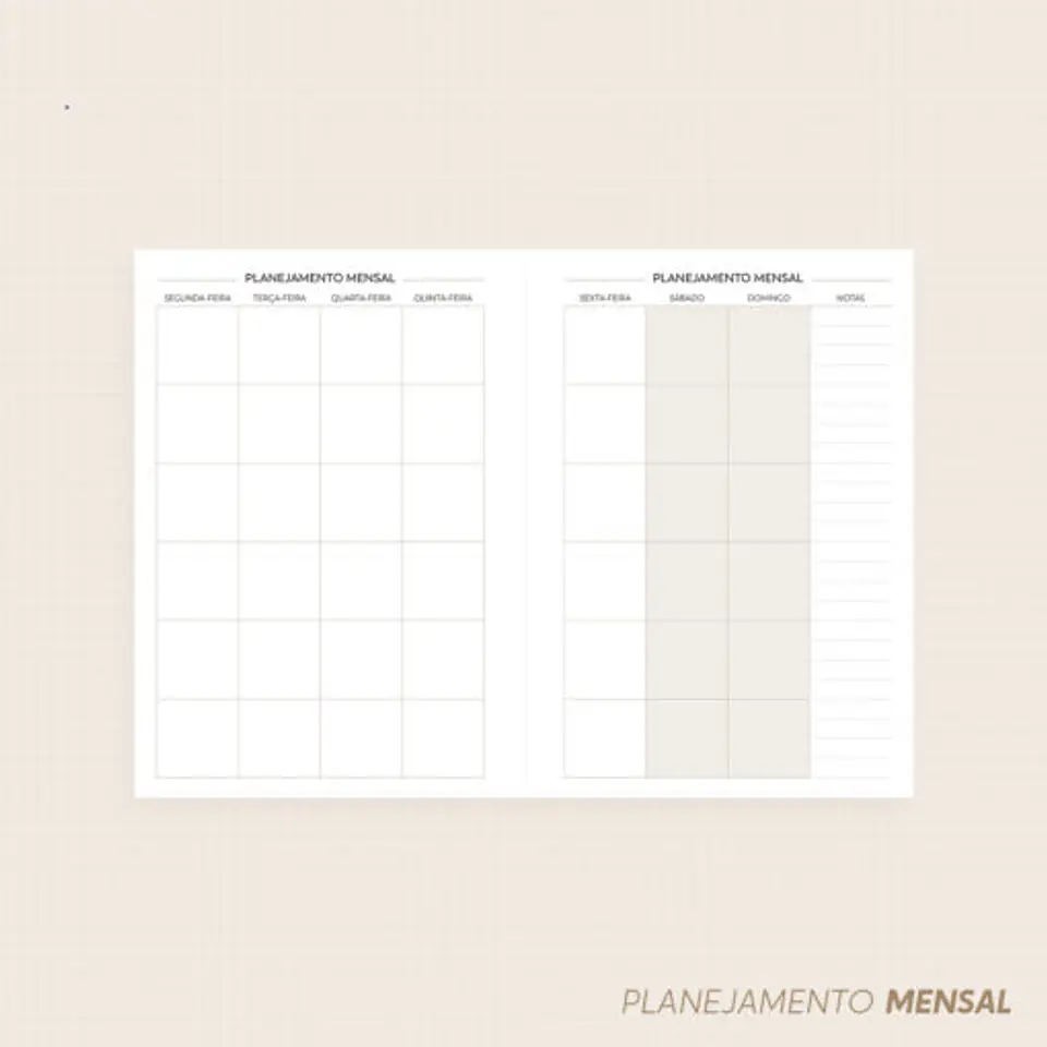 Planner Modular / Trimestral | Não Datado – A5 – Brochura 5