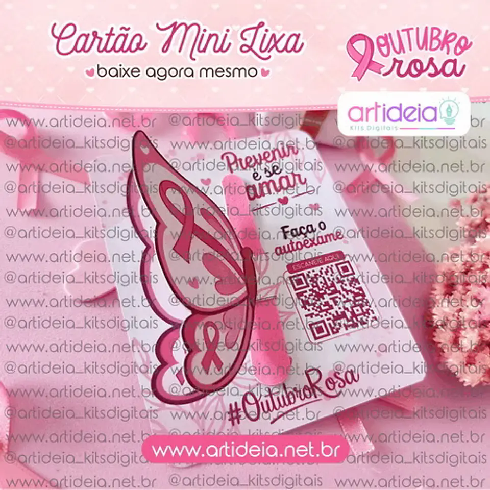 Arquivo Digital – Cartão Mini Lixa Outubro Rosa #2 1