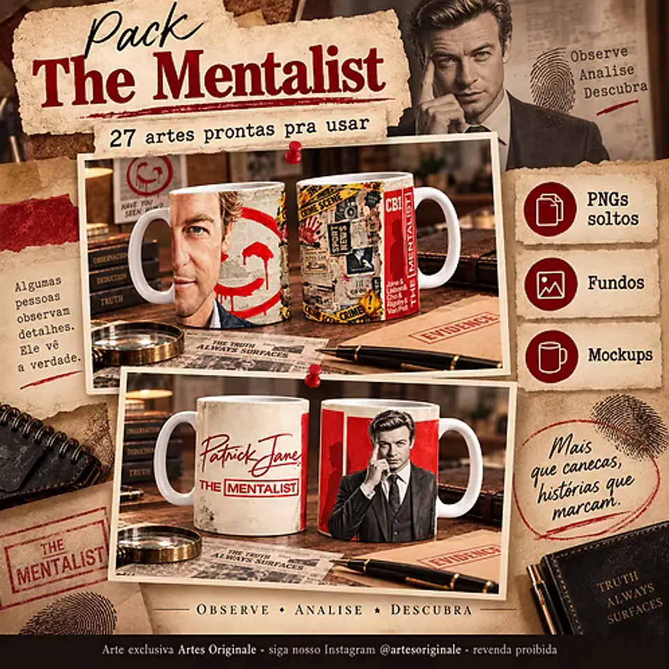 Arte para Caneca The Mentalist (O Mentalista) 2