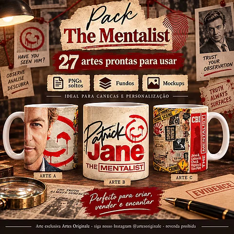 Arte para Caneca The Mentalist (O Mentalista)