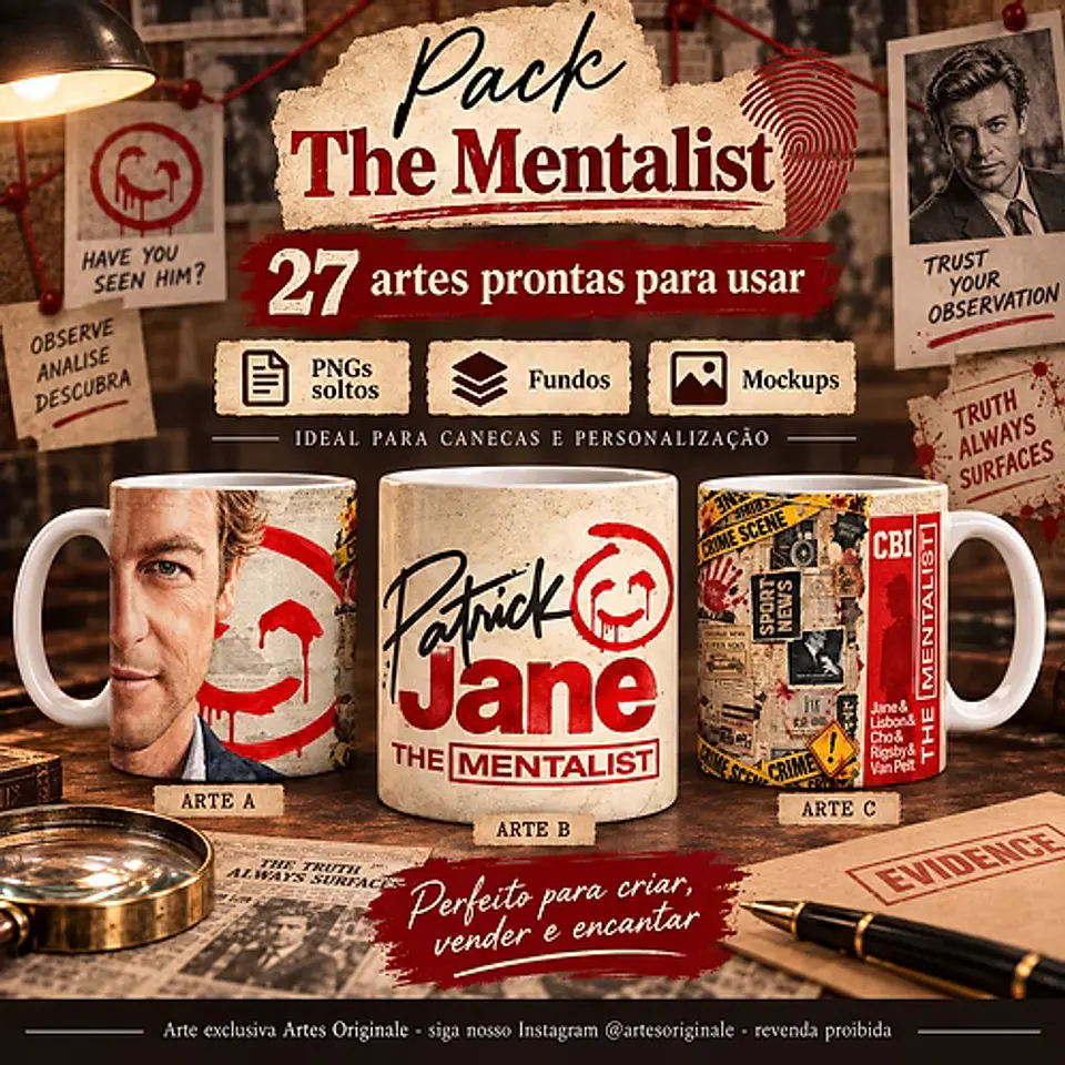 Arte para Caneca The Mentalist (O Mentalista) 1
