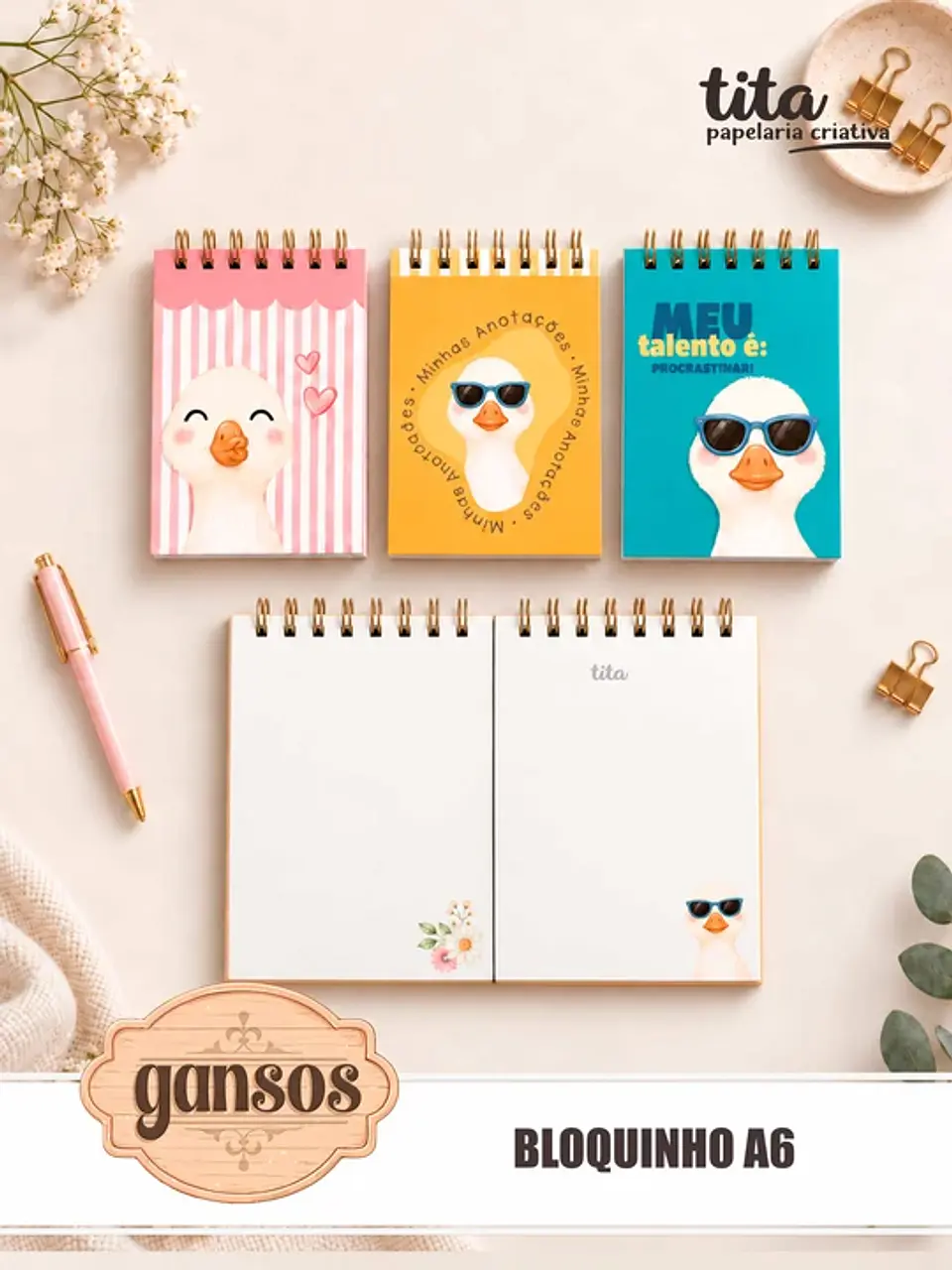 Gansos – Kit Encadernação 1