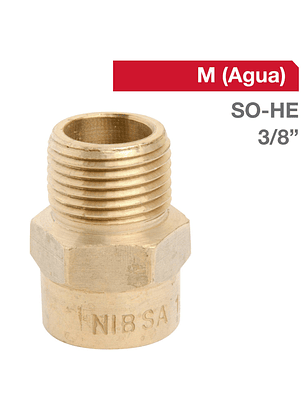 Terminal Bronce 3/8' He