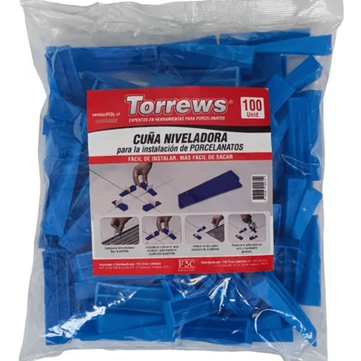 Cuña Porcelanato Bolsa 100 Unid Torrews 1