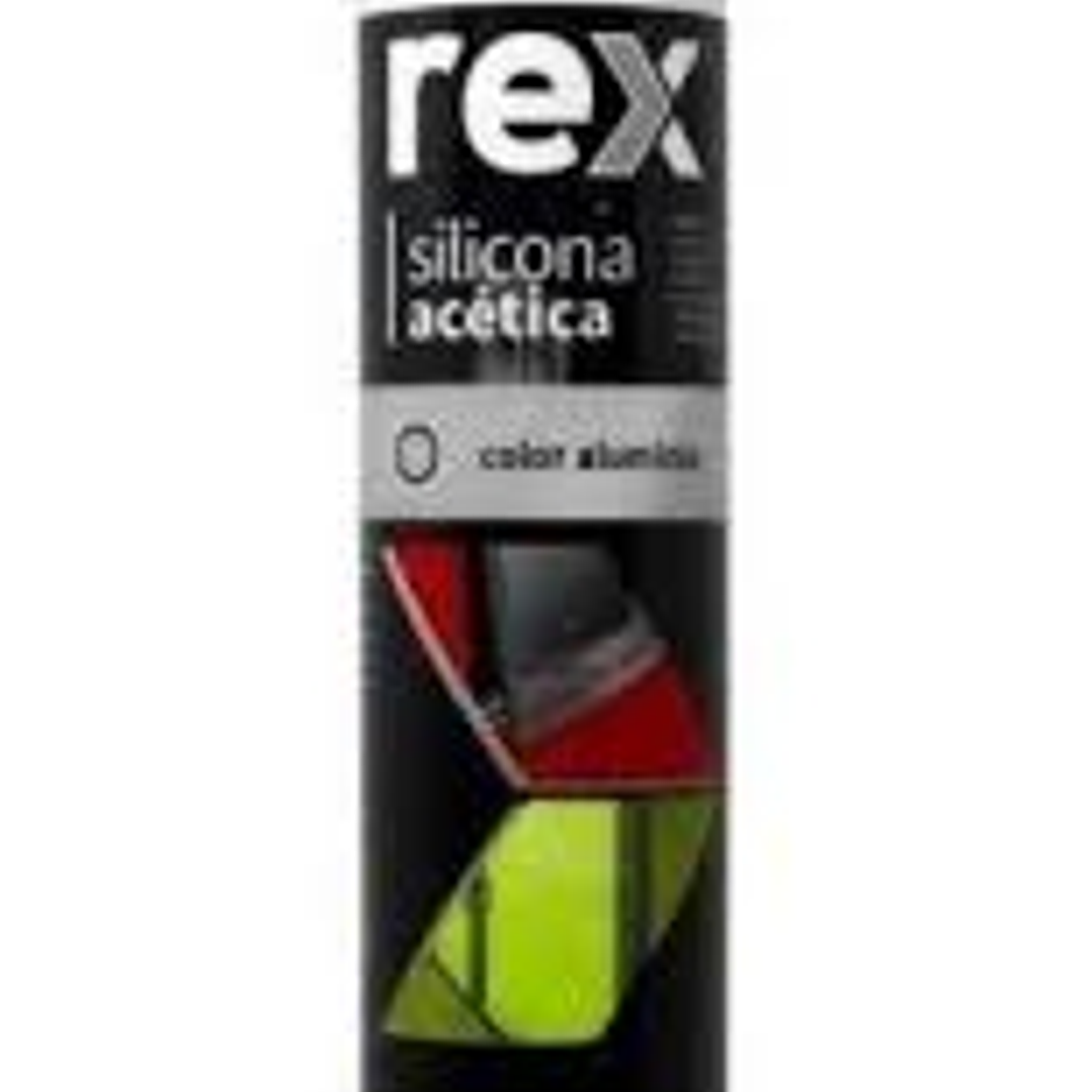 Silicona Rex Acetica Aluminio 300ml 1