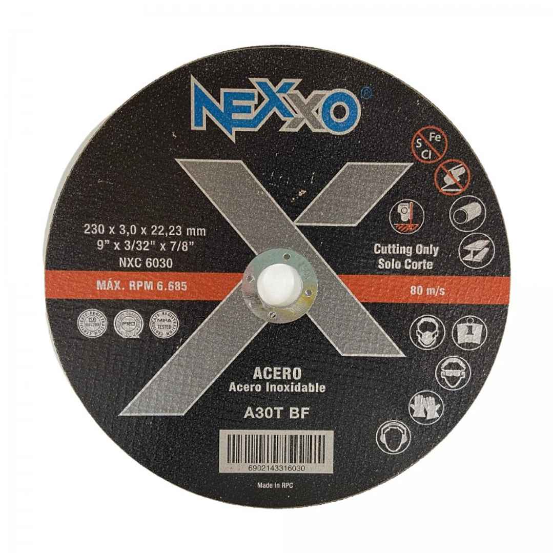 Disco Corte Metal 9 X 3mm Nexxo 1