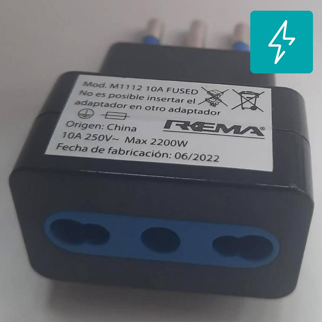 Adaptador Bipaso 10/16 Amp.Rema 1