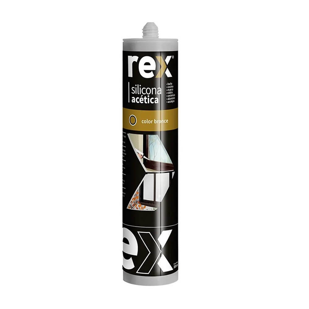 Silicona Rex Acetica Bronce 300ml 1