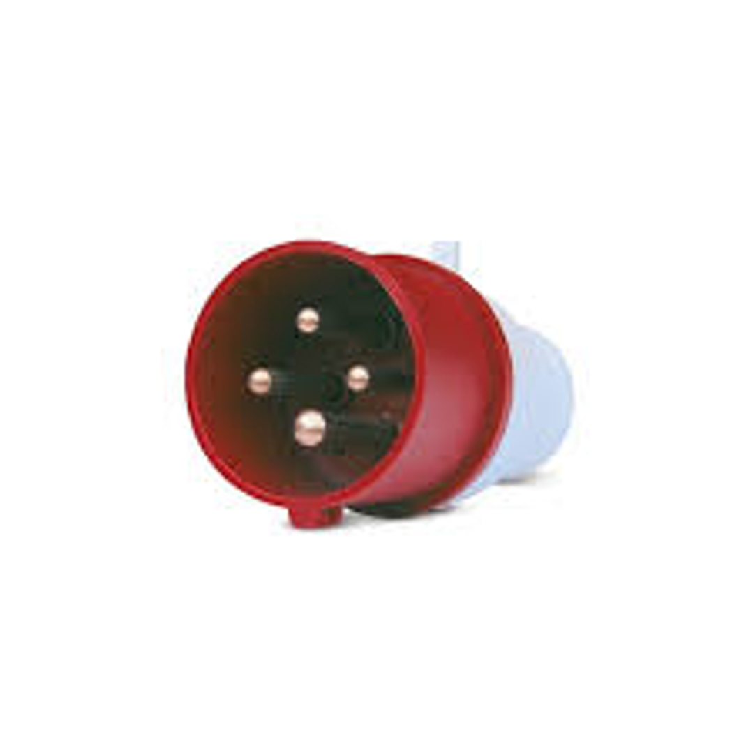 Enchufe Macho 16a 3p + T380v Industrial (Rojo) 1