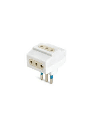 Enchufe Macho Adaptador Triple (Ladrón)