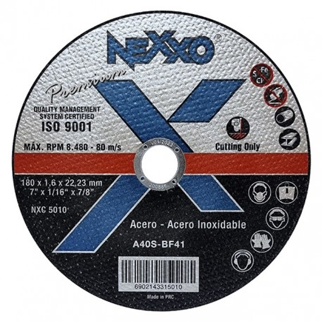Disco Corte Metal Fino 7 X 1.6mm Nexxo 1