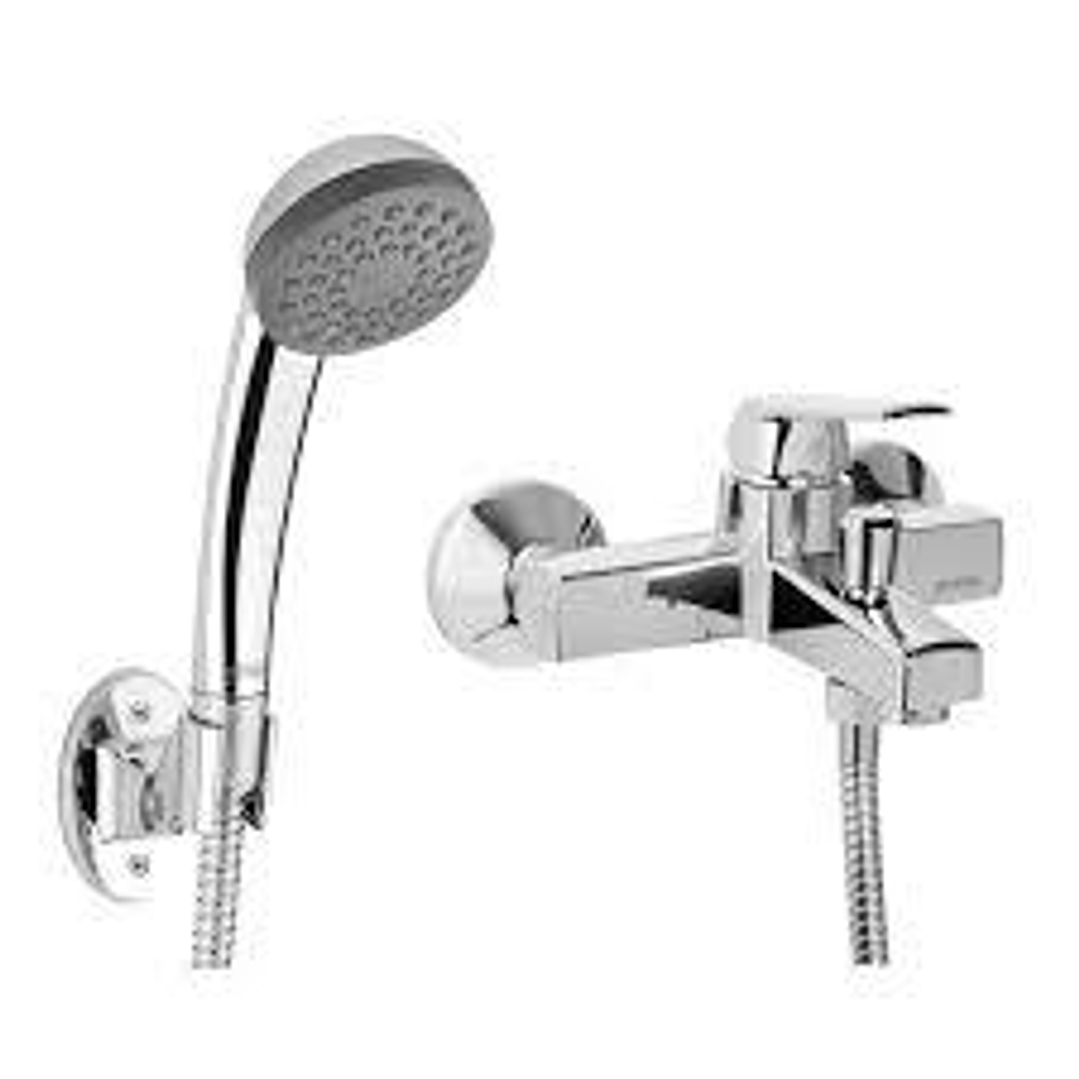 Llave Monomando Tina Ducha Cromo Modena Stretto 1