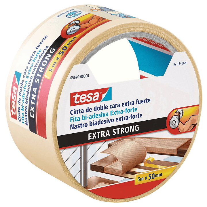 Cinta Fijacion Alfombras 50mm X5m Tesa 1