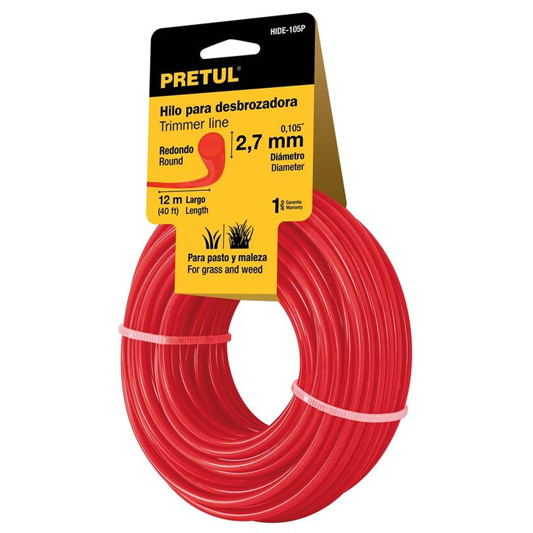 Nylon Orilladora (Rojo) 27mm X 12m Pretul Cod. 20025 1