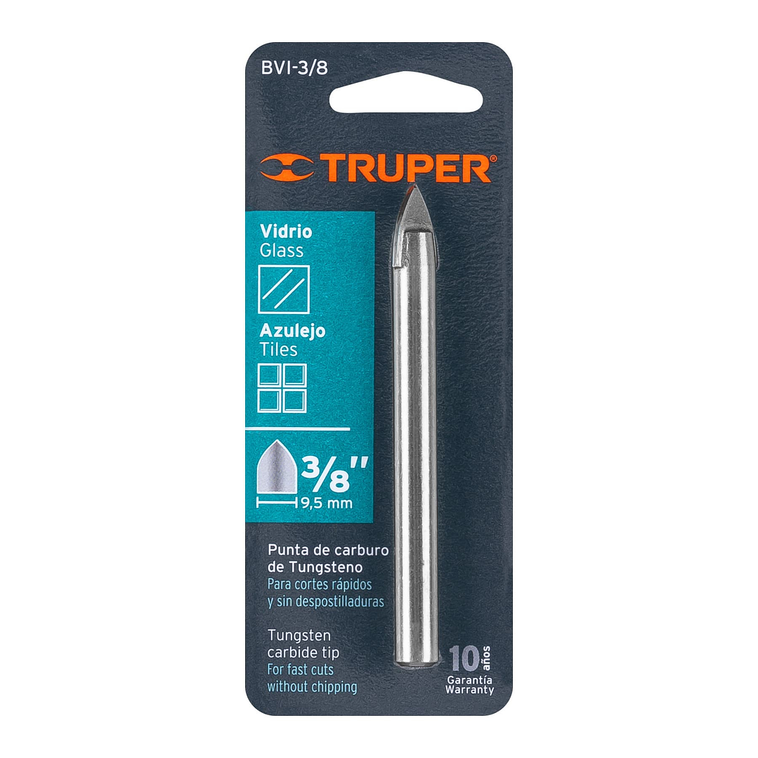 Broca Vidrio / Azulejo 3/8' Truper Cod. 11704 1
