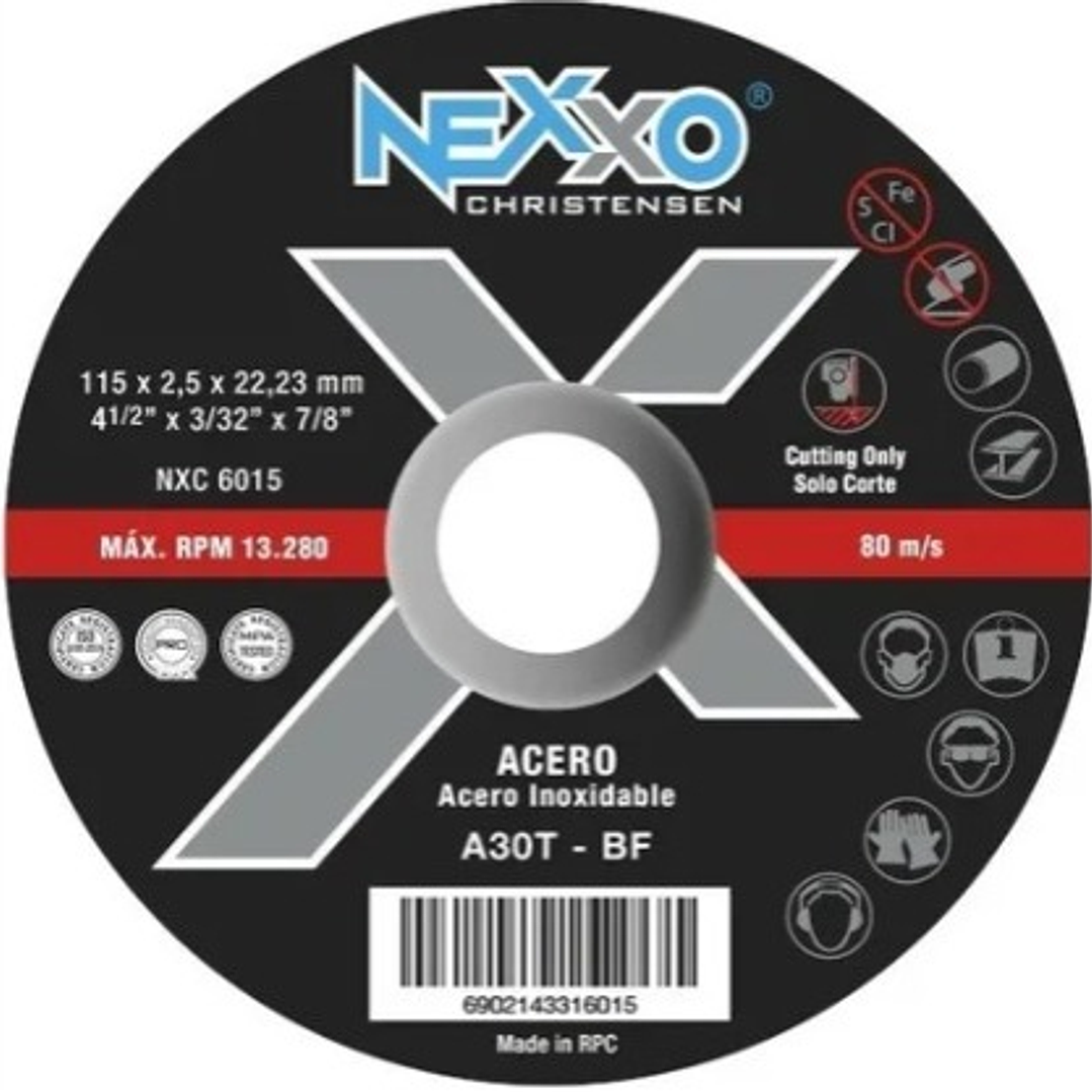 Disco Corte 4 1/2 2.5mm Nexxo 1