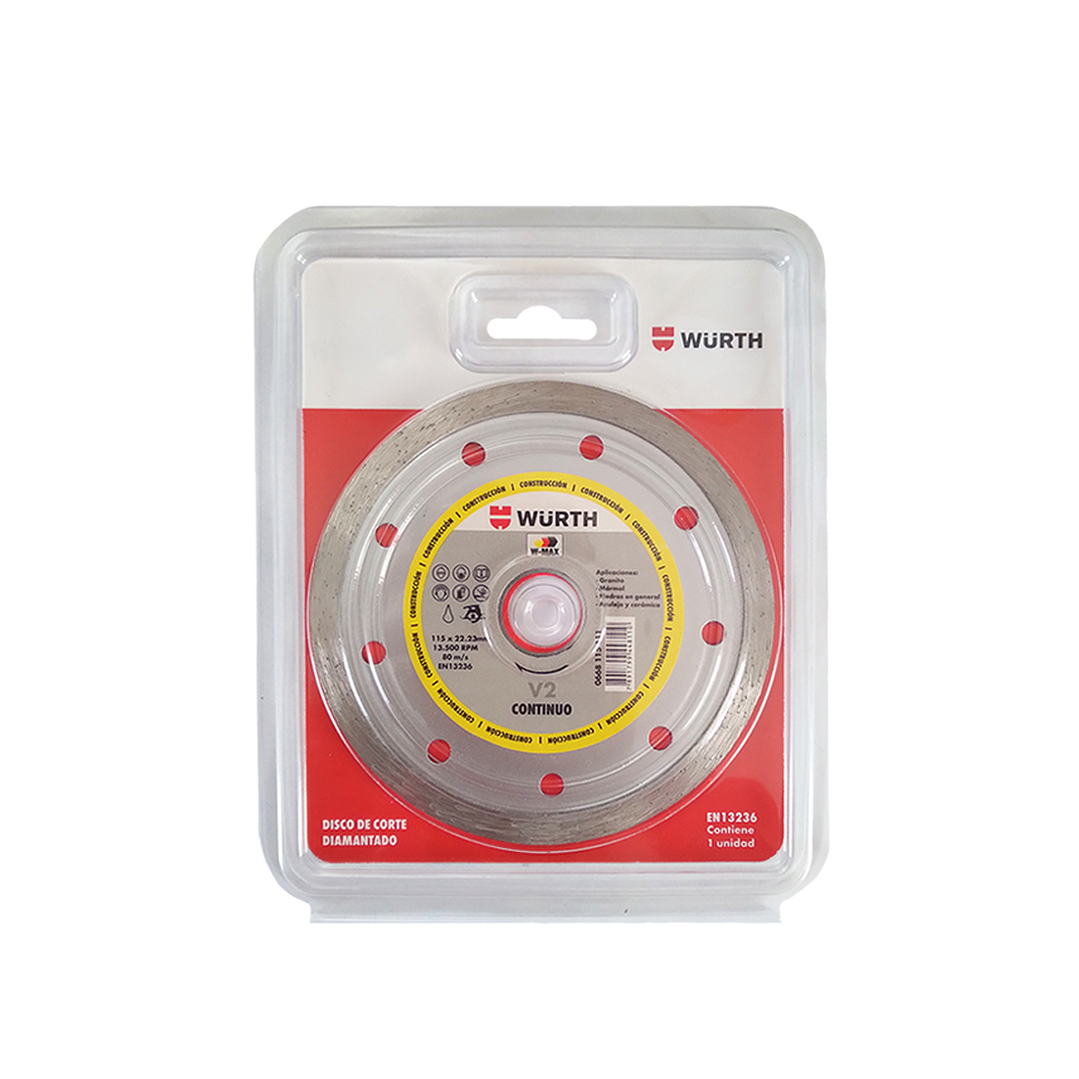 Disco Diamantado Continuo 4 1/2 Wurth 1
