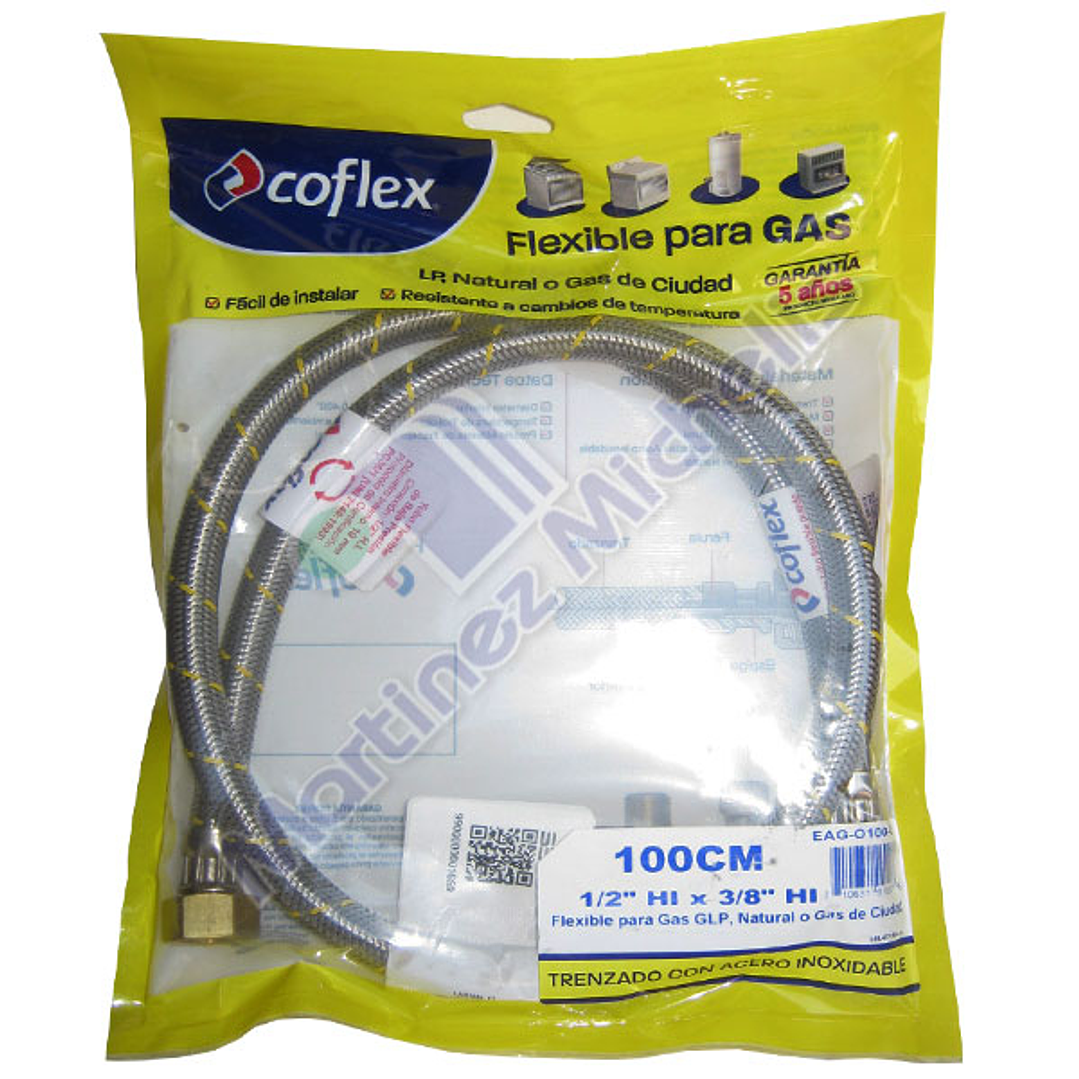Flexible Gas 1/2 X 3/8 (Izq) 1mt Coflex 1