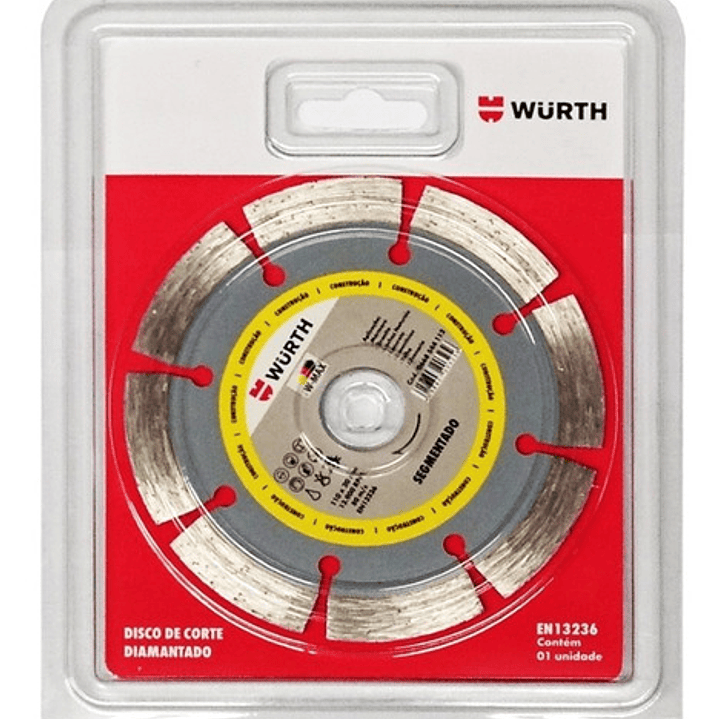Disco Diamantado Segmentado 4 1/2 Wurth 1